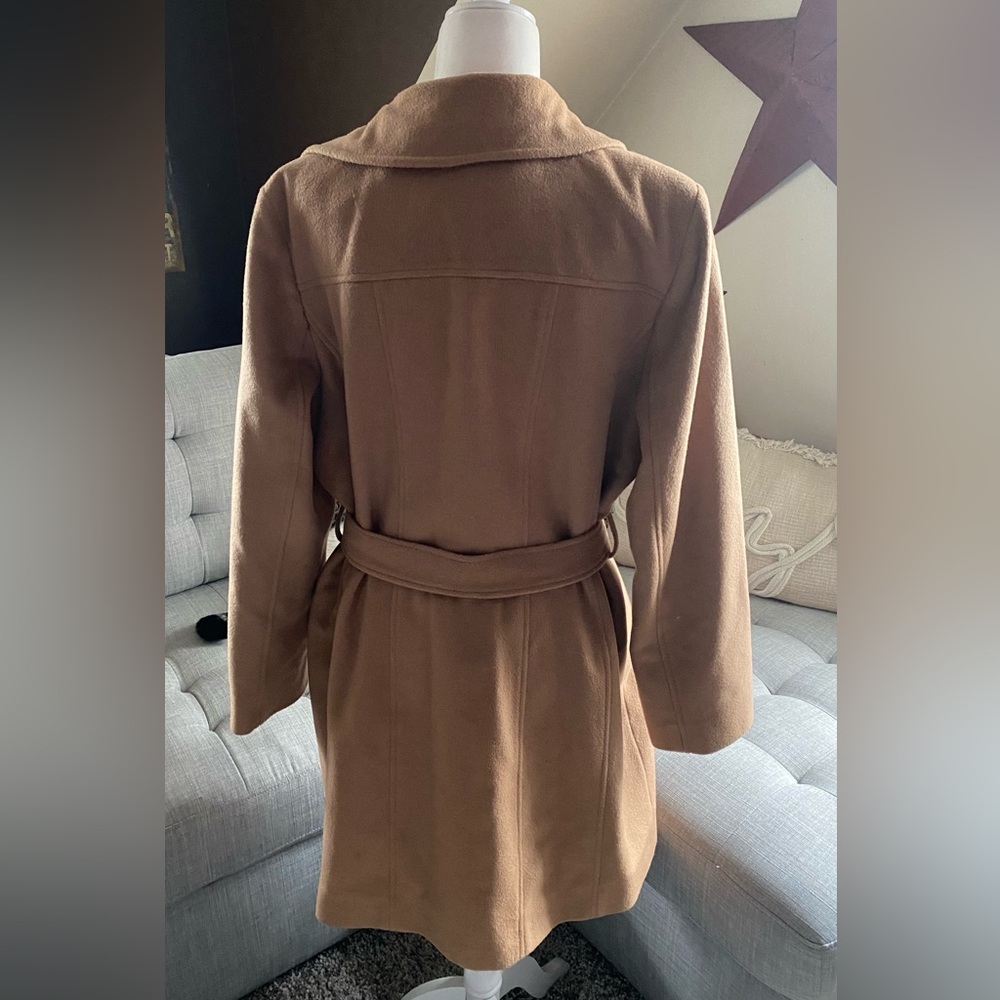 Michael Kors Camel Wrap Coat - Picture 3 of 6